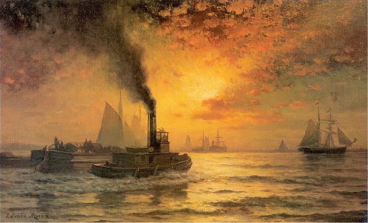 Moran, Edward New York Harbor Spain oil painting art